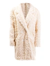 BE BLUMARINE FAUX FUR DOUBLE BREASTED COAT