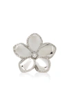 SHERYL LOWE PLUMERIA STERLING SILVER DIAMOND RING,770619