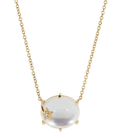 Andrea Fohrman Mini Galaxy Mother Of Pearl Necklace In Rosegold
