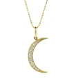 ANDREA FOHRMAN Medium White Diamond Luna Necklace