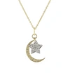 SYDNEY EVAN Diamond Moon And Star Necklace