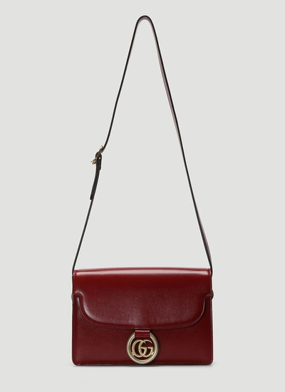 Gucci Gg Ring Small Shoulder Bag In Red