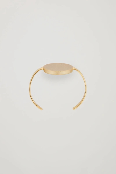 Cos Smooth Disc Bangle In Gold