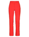 Msgm Woman Pants Red Size 6 Polyester