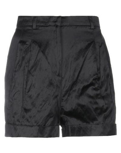 Philosophy Di Lorenzo Serafini Woman Shorts & Bermuda Shorts Black Size 8 Viscose, Cotton, Metallic