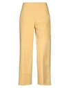 THEORY THEORY WOMAN PANTS YELLOW SIZE 8 COTTON, ELASTANE,13398707KR 2