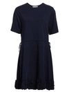 SEE BY CHLOÉ Short-Sleeve Ruffle Drawstring A-Line T-Shirt Dress