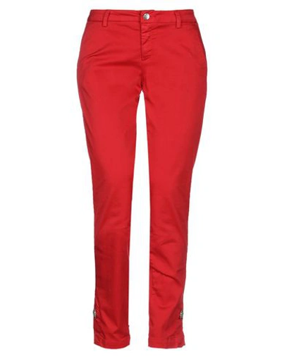 Liu •jo Woman Pants Red Size 28 Cotton, Elastane