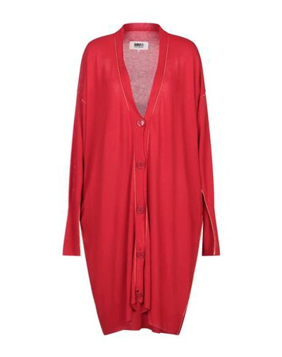 Mm6 Maison Margiela Cardigans In Red