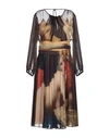 MOSCHINO MOSCHINO WOMAN MIDI DRESS DARK BROWN SIZE 8 POLYESTER,34989331FM 4