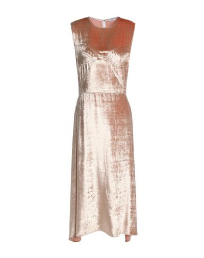 Tome Midi Dress In Pale Pink