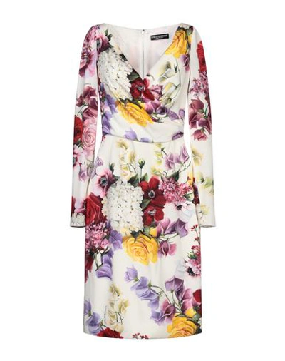 DOLCE & GABBANA DOLCE & GABBANA WOMAN MINI DRESS IVORY SIZE 8 SILK, ELASTANE,34994873BE 1