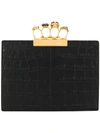 ALEXANDER MCQUEEN LEATHER FOUR RING CLUTCH