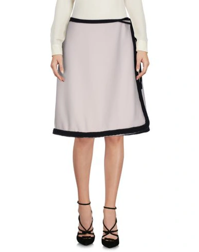 Lanvin Knee Length Skirt In Light Grey