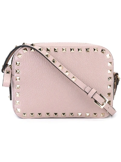 Valentino Garavani Rockstud Leather Cross Body Bag In Pink
