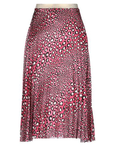 Pink Memories Midi Skirts In Pink