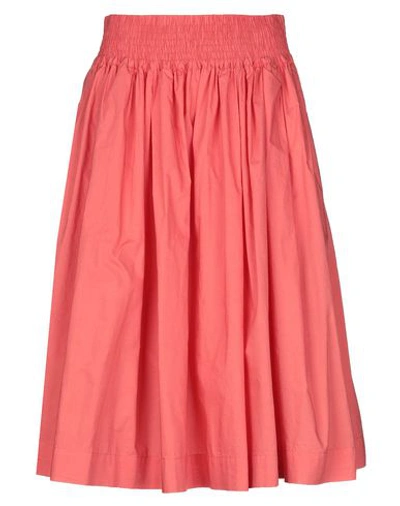 Woolrich Midi Skirts In Coral