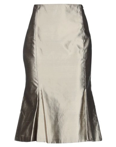 Clips Midi Skirts In Khaki