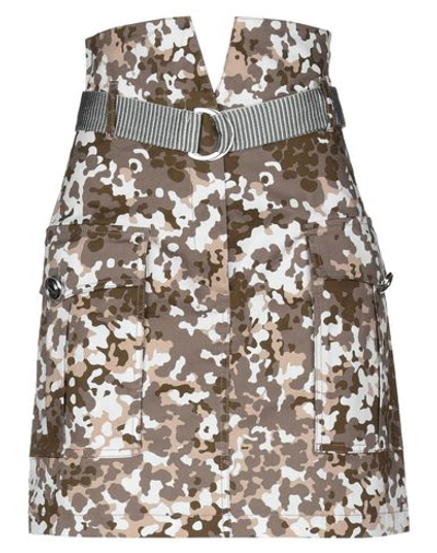 Pinko Midi Skirts In Khaki