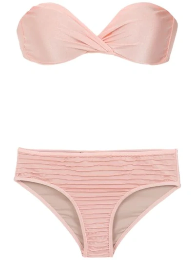 Adriana Degreas Strapless Bikini Set In Pink