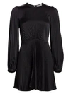 A.L.C Tavi Long-Sleeve Pleated Mini Dress