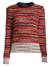 TORY BURCH Lurex Stripe Stretch-Mohair Sweater