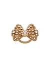 VERSACE EMBELLISHED BOW RING