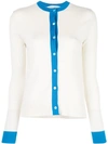 CAROLINA HERRERA CONTRAST BORDER CARDIGAN