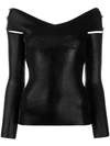 VERSACE JEANS COUTURE KNITTED BARDOT TOP