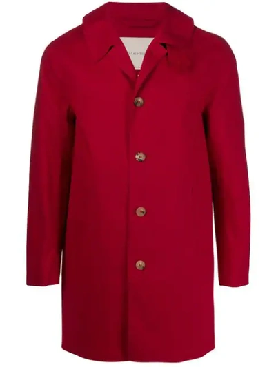 Mackintosh Red Bonded Cotton Short Coat | Gr-002/bt