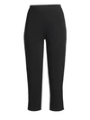 Misook High-rise Cropped Pants In Black