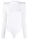 BALMAIN RIB-KNIT BODYSUIT