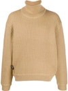 AFFIX ROLL-NECK WAFFLE KNIT JUMPER