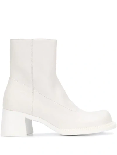 Maison Margiela Chunky Mid-heel Boots In White