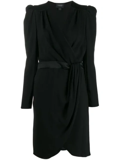 Giambattista Valli Mock Wrap Midi Dress In Black