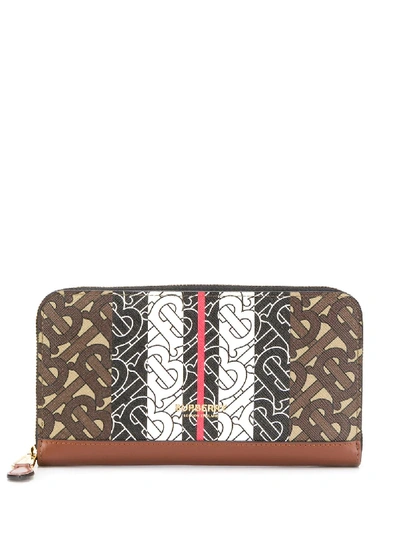 Burberry Monogram Printed Wallet In 棕色