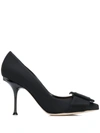 SERGIO ROSSI 90MM BUCKLED PUMPS