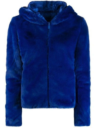 Save The Duck Fury9 Reversible Faux-fur Jacket In Blue