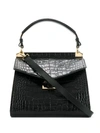 Givenchy Medium Mystic Crocodile-effect Tote Bag In 001 Black