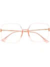 DIOR CLEAR FRAME SQUARE GLASSES