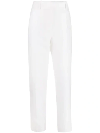 Haider Ackermann Mid-rise Straight-leg Trousers In White