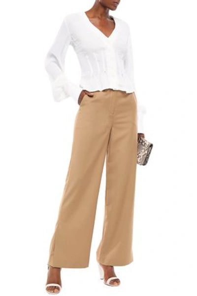 Anna Quan Woman Marco Twill Wide-leg Pants Light Brown
