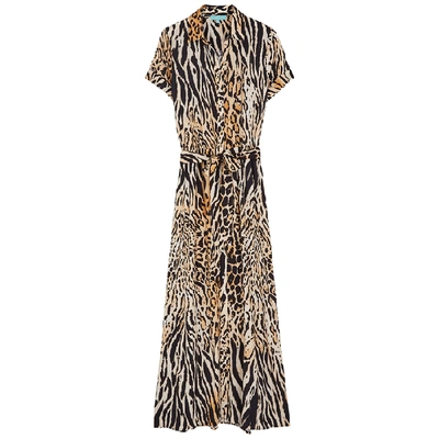 Melissa Odabash Pamela Asymmetric Leopard-print Maxi Dress