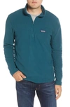 Patagonia Micro D Quarter-zip Fleece Pullover In Piki Green