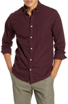 Nn07 Levon 5722 Slim Fit Button-down Shirt In Oxblood Red