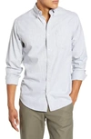 Nn07 Levon 5722 Slim Fit Button-down Shirt In Light Grey Melange