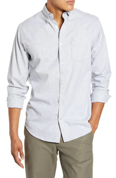 Nn07 Levon 5722 Slim Fit Button-down Shirt In Light Grey Melange