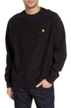 Carhartt American Script Crewneck Sweatshirt In Black