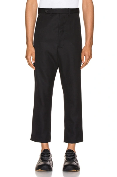 Haider Ackermann Cropped Low Crotch Trousers In Black In Miles Black