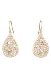 ALEXIS BITTAR CRYSTAL ENCRUSTED TEARDROP EARRINGS,AB93E037